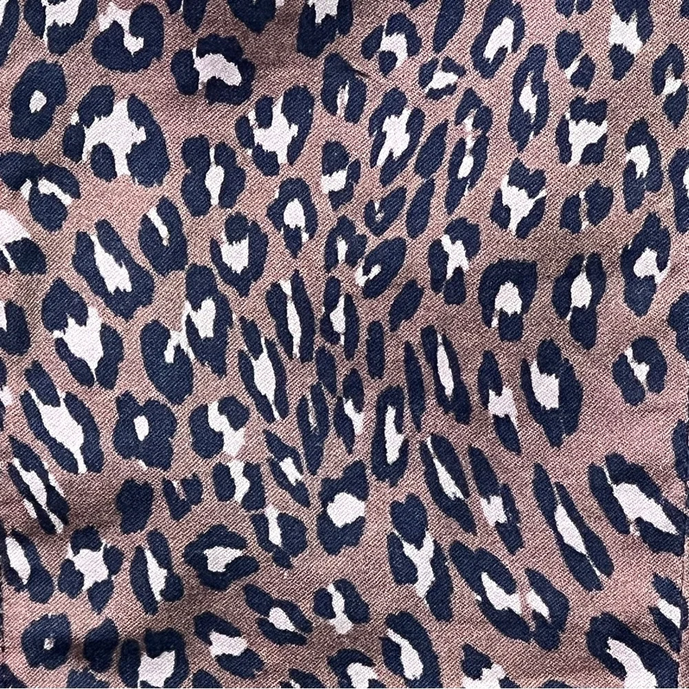 Jen 7 Size 4 Animal Print Ankle Skinny Stretch Denim Pants w/5 Pockets B…